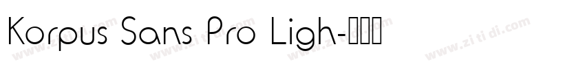 Korpus Sans Pro Ligh字体转换